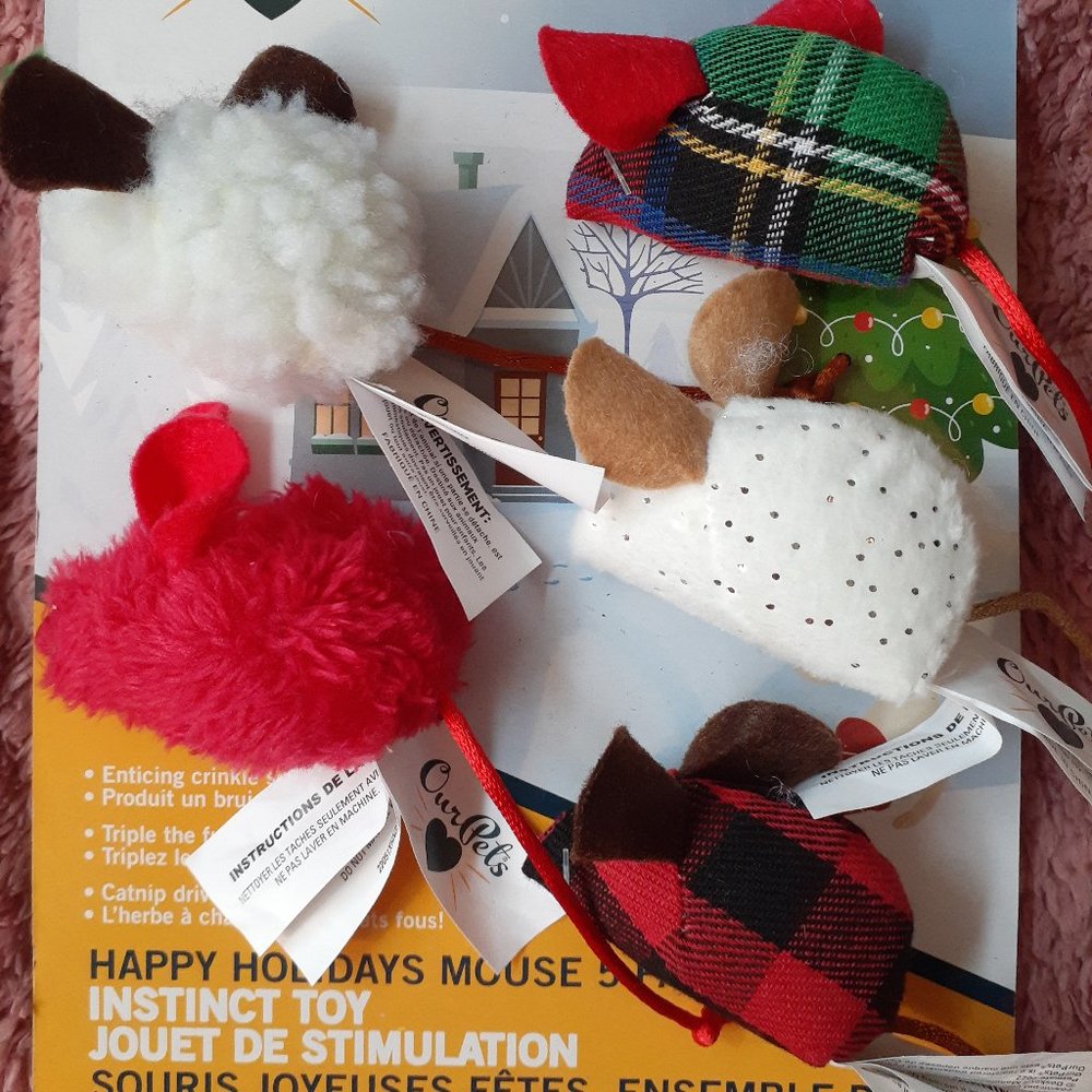 Brand New Our Pet's Holiday Cat Toys-5CT